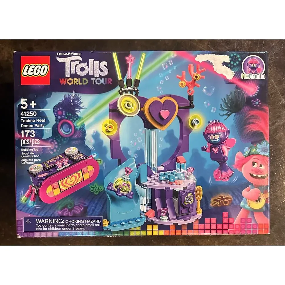 New, Sealed, Retired, LEGO Trolls World Tour Techno Reef Dance Party 41250